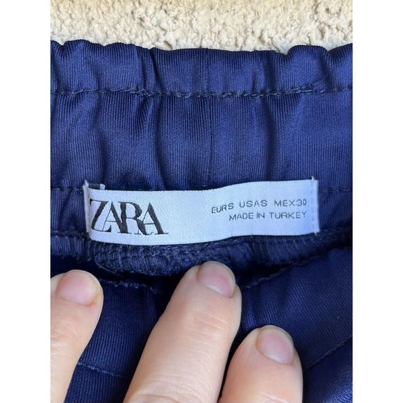 Zara wide leg striped track pants - size small - navy blue/red/white - Picture 6 of 7